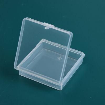 New Small PP Plastic Transparent with Lid Square Collection Container Cards Jewelry Storage Box