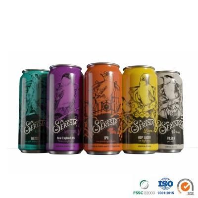 473ml 16oz Standard Certificated Blank Silver Empty Custom Printed Aluminium Beverage Energy Drink Cans for Beer