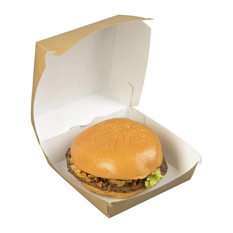 Corrugated Disposable Hamburger Packaging Paper Burger Box
