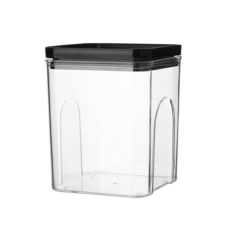 Kitchen Storage Container Clear Glass Canister Food Jar with Baomboo Lid