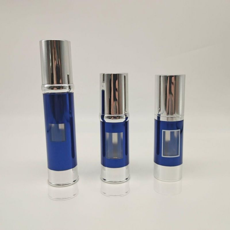 20ml 30ml 50ml Blue Cosmetic Airless Pump Bottle Packing