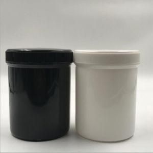 1L 1000ml Plastic White and Black Wide Mouth Ink Bottle Chemical Powder Jar