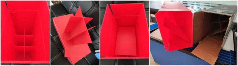 Blue Dust-Free Polypropylene Hollow Sheet Box PP Corrugated Plastic Container