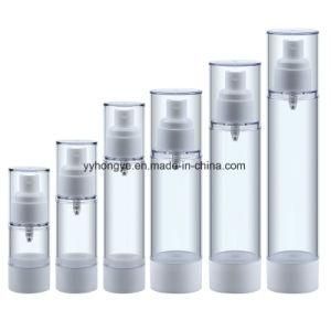 White Transparent Plastic Pump Spray Cosmetic Airless Bottle