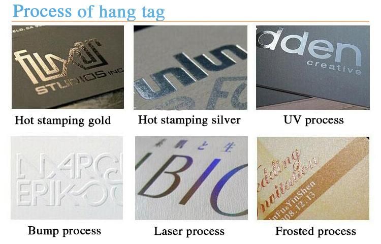 Standard Sizes Custom Cardboard Paper Printed Hang Tags