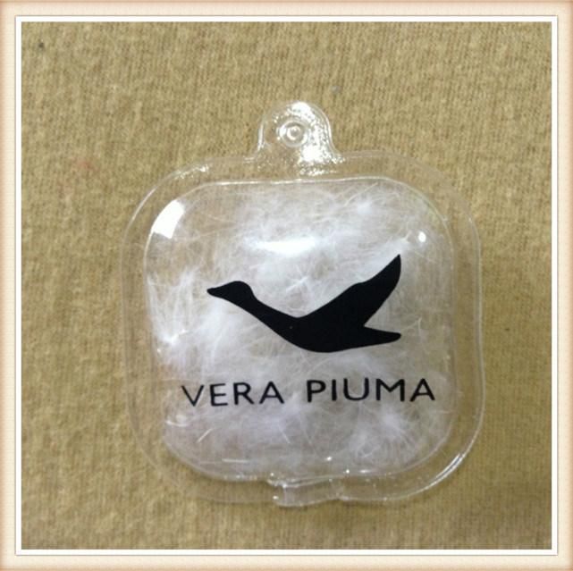 Latest High Quality Soft PVC Inflatable Hang Tag Down Feather Label