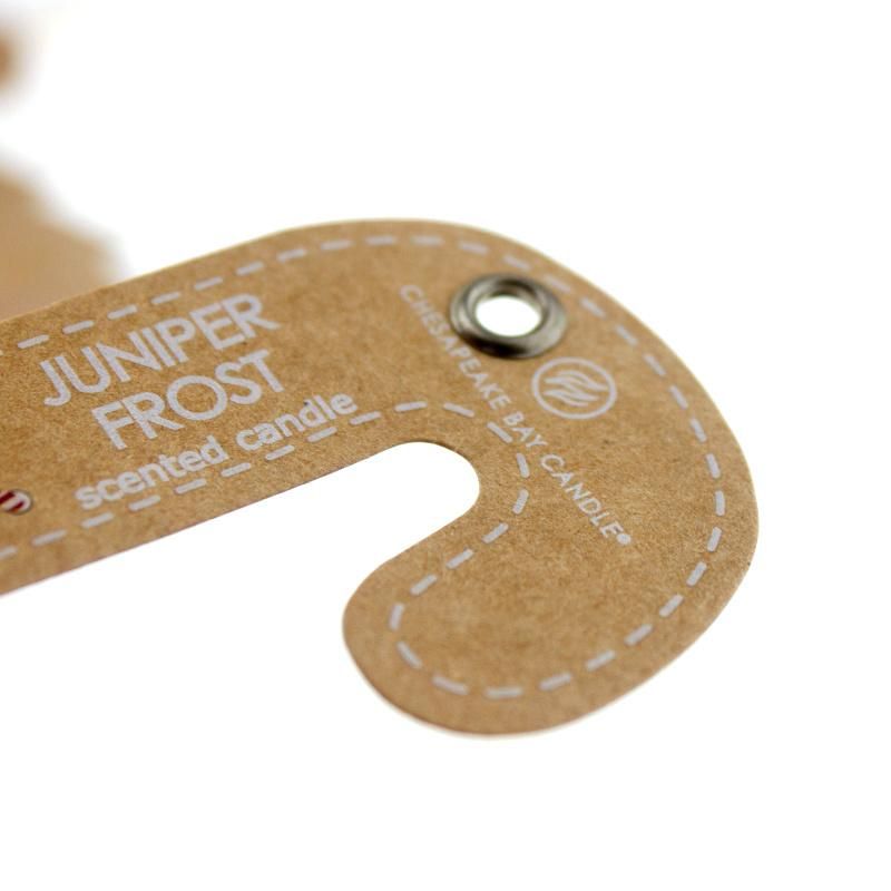 Cute Die Cut UV Logo Kraft Paper Hang Tag