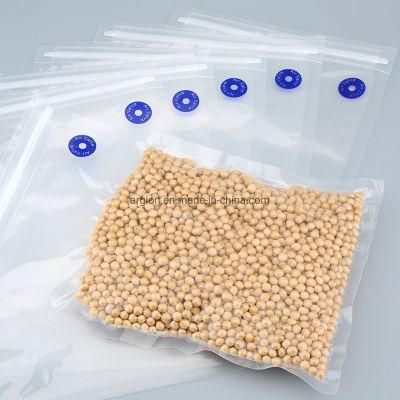 Food Grade Packaging Vacuum Zipper Bag with Air Valve