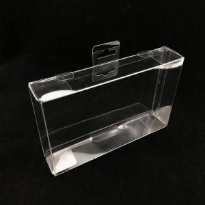 Custom Logo Transparent Clear PVC Pet Folding Plastic Box with Hanger