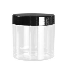 200ml Plastic Pet Jar with Black Lid for Cosmetic Packaging