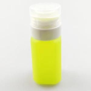 90ml Jumbo Cuboid-Shaped FDA/LFGB Food Grade Silicone Cosmetic Travel Bottles, Yellow