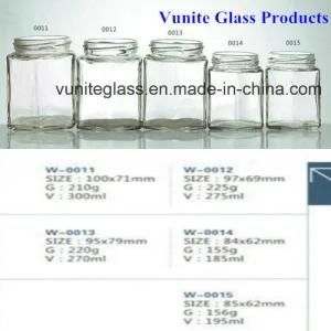200ml 300ml High Clear Square Glass Jar Container Glass Ware