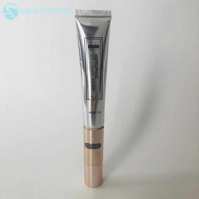 Cosmetic PE Plastic Soft Tube with Massage Applicator for Eye Cream Container