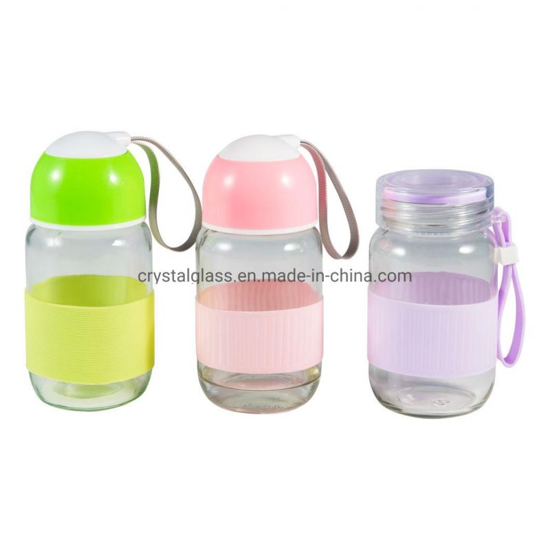 480ml Mineral Water Juice Beverage Drinking Glass Water Bottle with Plastic Cap Voss Style