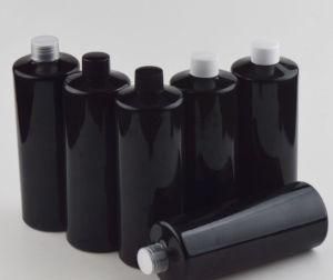 500ml Pet Flat Shoulder Black Household Disinfectant Gel Bottle