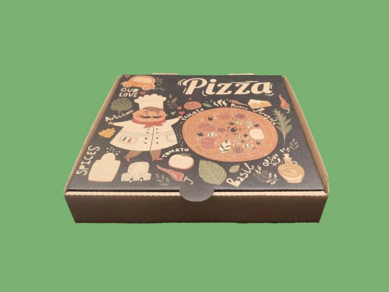 Various Size Corrugated Packaging Box Paper Pizza Box with Custom Logo