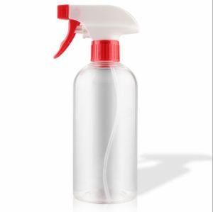 Customizable 500ml Pet Transparent Boston Round Alcohol Disinfect Cleaner Spray Bottle