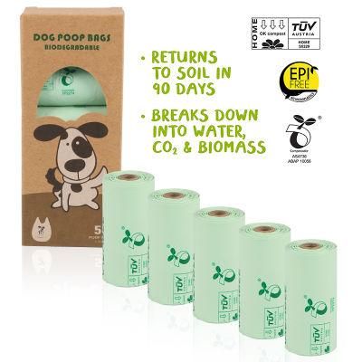 Doggie Pet Waste Disposable Bags Fragrance Free Biodegradable Dog Poop Bag