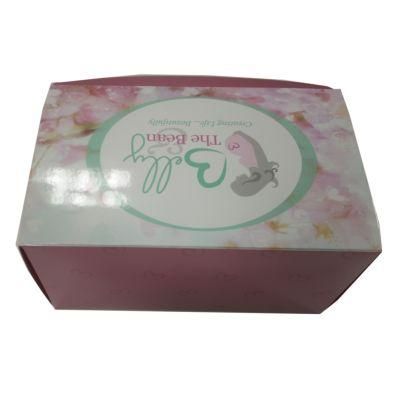 Printed Mint Pink Paper Corrugated Box with Thank You Inside