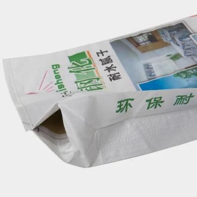 BOPP Laminated 50kg Custom Large PP Cement Sack Bag with Valve for HDPE Woven Cement Bag