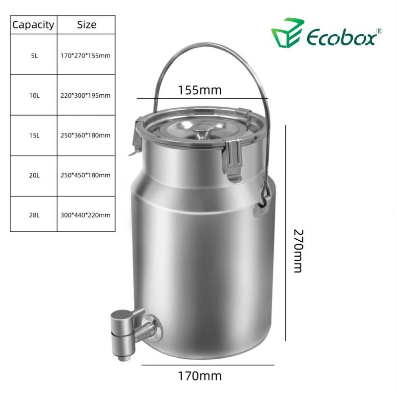 Best Selling Food Grade Stainless Steel Oil Drum Milk Oil Bucket Oil Barrels Steel Drum