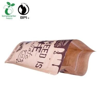 Excellent Quality Custom Printed China Suppliers Snack Pouches Packaging Stand up Zipper Brown Kraft Bag for Chocolate