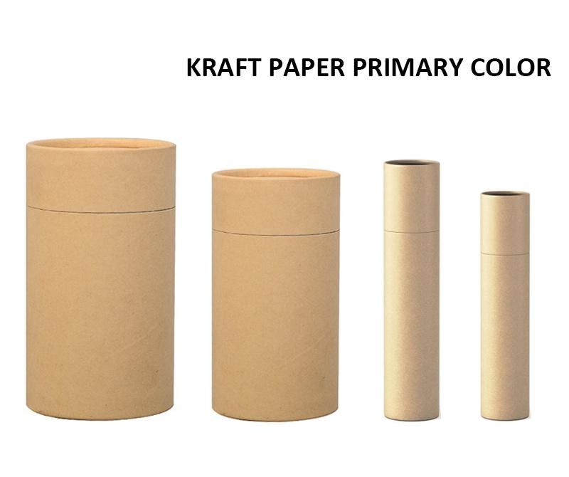 Eco 100% Recycled Custom Printing Round Colorful Paper Packaging Kraft Paper Tube for Food Cosmetic Tea