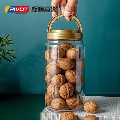 1330ml Pet Transparent Plastic Bottle Wide Mouth Bottles Flower Tea Nuts Food Packaging Cans