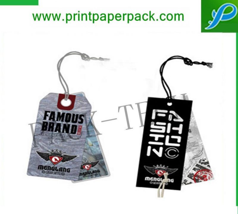 Fashionable Brand Name Tag, Cardboard Paper Clothing Hang Tag with Logo