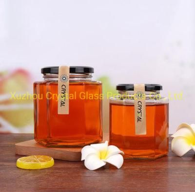 45ml 60ml 85ml 100ml Small Hexagon Glass Jar for Honey Canning Jar