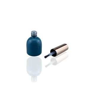 Shiny Blue Powder Coating Gel Polish Bottle and Metallic Cap