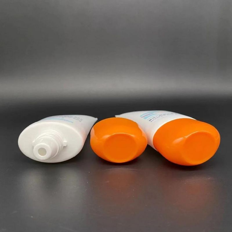 Hot Sale OEM 50g Small Travel Empty Soft Cosmetic Tubes with Hot Stamping Ring Screw Cap for Face Foam