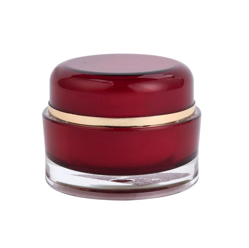 Hot Sales 15ml 30ml 50ml 100ml Round Red Cosmetic Acrylic Cream Jar