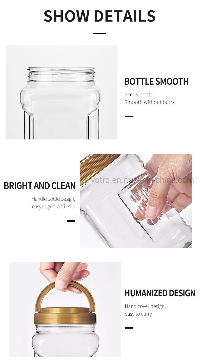 960ml Hot Sale Clear Large Empty Food Plastic Container Jar for Pistachios