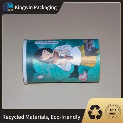 Food Grade Paper Tube Box for Green Superfood Packaging with Easy Peel off Lid