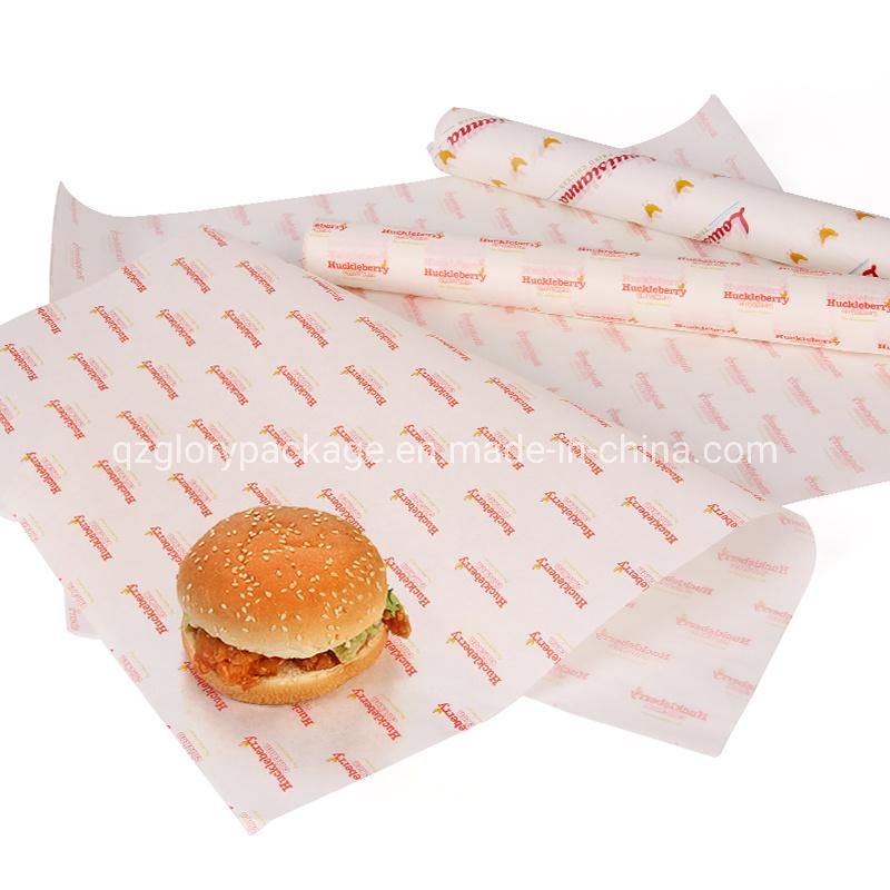 Burger Wrapping Paper Printed Greaseproof Sandwich Paper Wrap