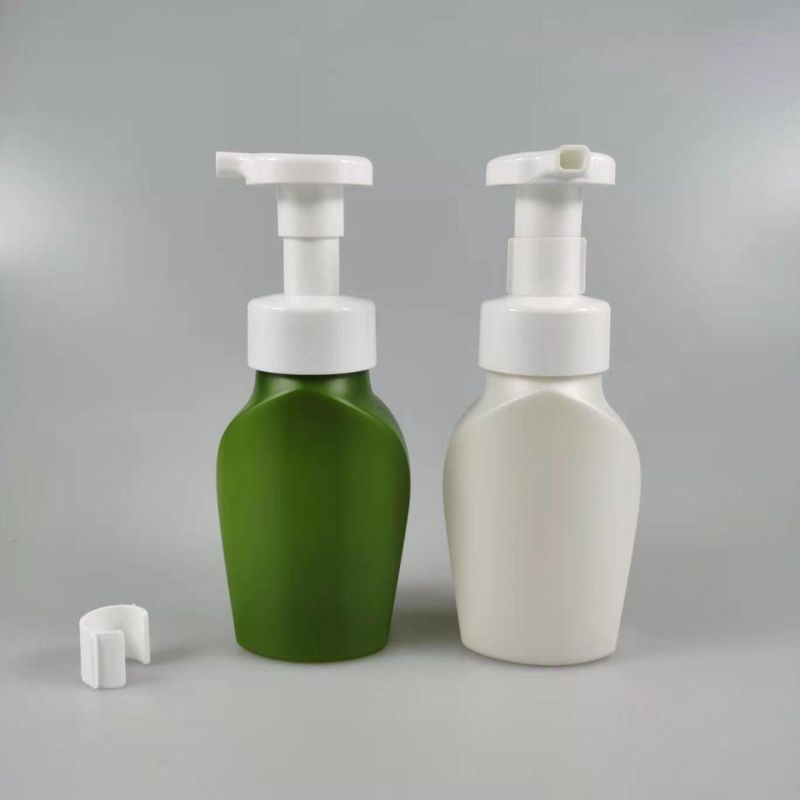 Empty Plastic Foam Pump Bottle 200ml White Pet Facial Cleanser Mousse Foam Pump Bottle