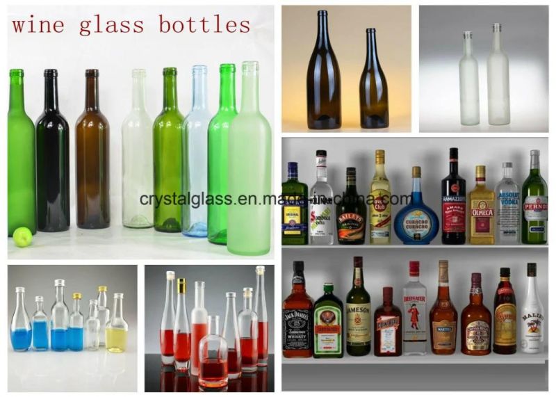 Wholesale High Quality 250ml 350ml 500ml Clear Empty Glass Boston Round Beverage Juice Bottle with Aluminum Screw Cap