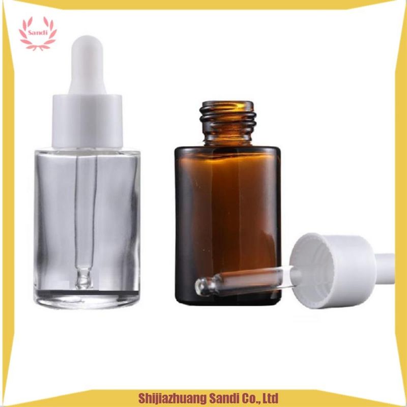 Luxury 30ml Clear Glass Dropper Bottle Oil Serum Glass Bottle