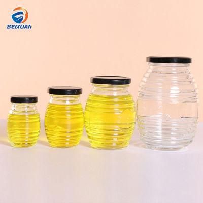 85ml Clear Spiral Round Honey Glass Jar Glass Bottle