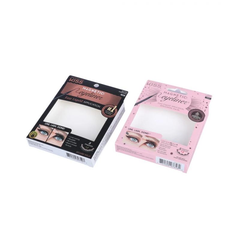 Eco Friendly Factory Manufacture Silver Paper Packaging Box Packaging Gift Paper Boxes Fake Eyelashes Window Gift Paper Box