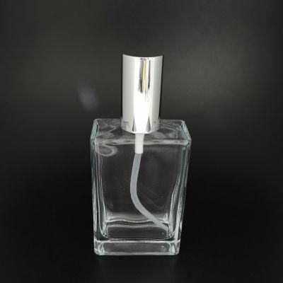 Clear Rectangular Spray Glass Perfume Bottle