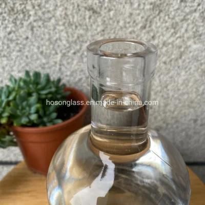 Hoson Wholesale 0.5L 0.7L 0.75L 1L Super Flint Liquor Glass Bottles for Rum 700ml 750ml 1000ml