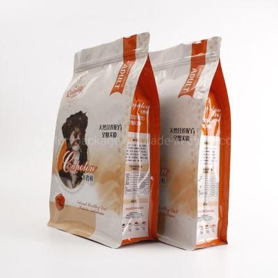 Wholesale Aluminum Foil Ziplock Block Bottom Coffee Bags with Coffee Design