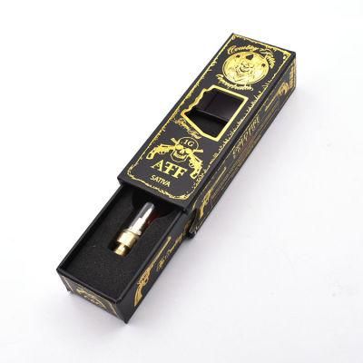 Custom Hot Stamping Black Drawer Type Packing Box for Vape Cartridge Packaging