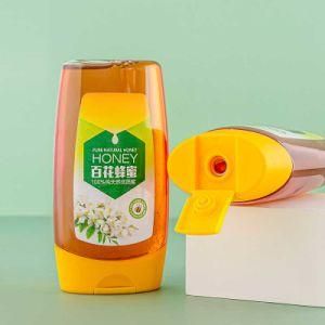 Wholesale 500g BPA Free Plastic Pet Honey Squeeze Bottle with Silicone Valve Cap