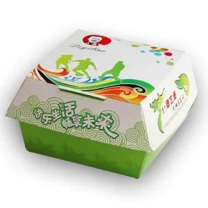 Ec-Friendly Green printing Paper Box/Hamburger Box/Burger Box
