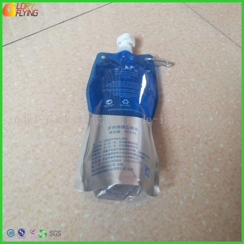 Plastic Food Packaging Shaped Spout Stand up Bag Liquid Bag Water Packaging, Beverage, Squeeze Pouch Spout Pouch Bags.