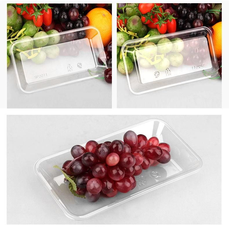 Eco friendly supermarket pet vegetable packing plastic tray for different food