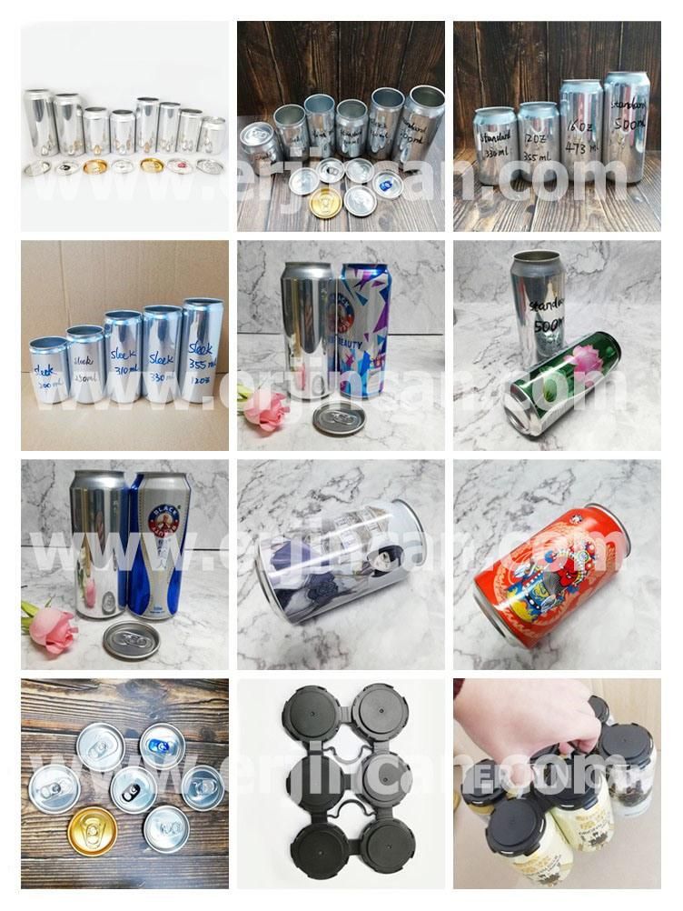 Erjin Aluminum Sleek 310ml 330ml 355ml 12 Oz Can with 202 Sot End